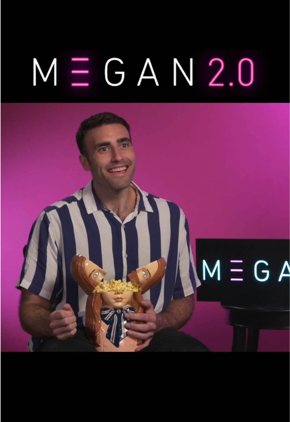 A post by @heartthrobert on TikTok caption: M3GAN is back and serving even harder! Catch M3GAN 2.0 in theaters Friday! @M3GAN 2.0 @Universal Pictures #universalpartner 