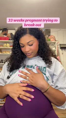 A post by @brittaliyah on TikTok caption: Not yet kid, not yet  #fyp #foryou #pregnancyjourney #bumpdate #thirdtrimester #babyboy #boymom #bumpupdate #bumptransformation #rainbowbaby #firsttimemom #MomsofTikTok #momtok #boymom #boymomlife #MomsofTikTok #toddlersoftiktok #toddlermom #boymomsoftiktok #ftm #firsttimemom #millenialmom 