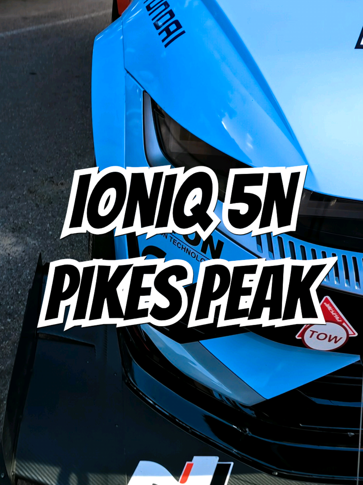 A post by @omgbuilds on TikTok caption: Evasive Motorsports Ioniq 5N Pikes Peak! | #OMGBUILDS | #TuningCar | #TikTokAutoCampaign | #Ioniq5N 