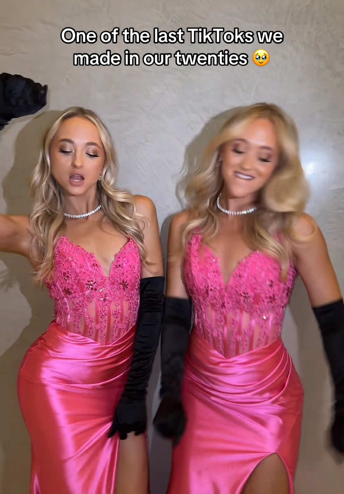 A post by @rybkatwinsofficial on TikTok caption: It’s true! 👀👀 #birthdayeve #twins Dress from @The Gown Gods 👗✨