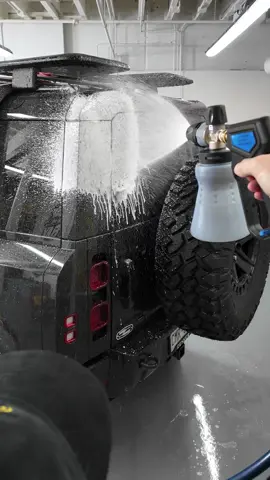 A post by @meguiars on TikTok caption: Why just wash when you can wash & wax with ceramic protection? Hybrid Ceramic Wash & Wax! #meguiars #landrover #carwash #washandwax #detailing #detailer #offroad #automotive #diy #asmr #diy #detailhack #ReflectYourPassion @ian7exp & @intunewithalexa