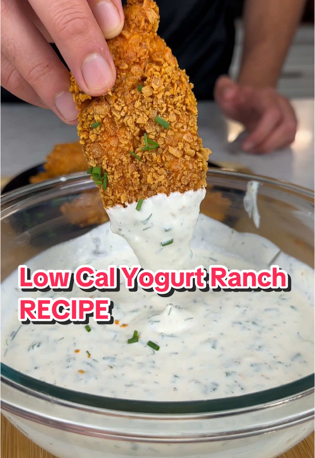 A post by @ice.karimcooks on TikTok caption: Replying to @Sharon Johnson This recipe is straight from my meal prep magic digital cookbook! Low Calorie Buttermilk Ranch Dressing 😍 (recipe below👇🏽) Ingredients: 1 cup nonfat Greek yogurt 1/2 cup light mayo 1/2 cup low fat buttermilk  2 tsp garlic powder 2 tsp onion powder 1 tsp dry oregano  2-3 tbsp chopped chives 2-3 tbsp chopped dill  3 cloves garlic, minced Lemon juice, 2-3 tbsp S&P, to taste Entire ranch macros: 455 calories 26g Protein 23g Carbs 29g Fat Makes 18 servings:  25 calories 1.4g Protein 1.2g Carbs 1.6g Fat . . . #icekarim #easyrecipes #healthyrecipes #ranch 