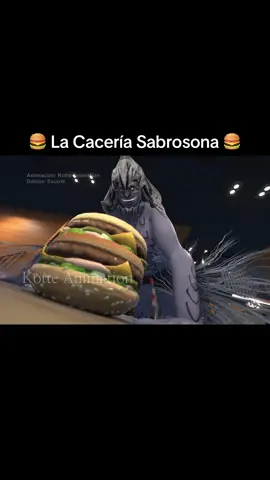 A post by @escardii on TikTok caption: La cacería sabrosona 🍔🤣 creado por Kotte Animation #parati #escardi 