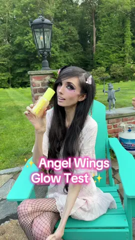 A post by @eugeniaxo on TikTok caption: ✨ angel glow unlocked ✨🪽 this @madebymitchell Shine Slime in Angel Wings is actual fairy dust for your skin… so smooth, so sparkly, and soooo dreamy 💫 catch it now in the TikTok Shop 🩵 #makeup #grwm #madebymitchell #highlight #tiktokshop #fairyglow #dewyskin #beautytok 