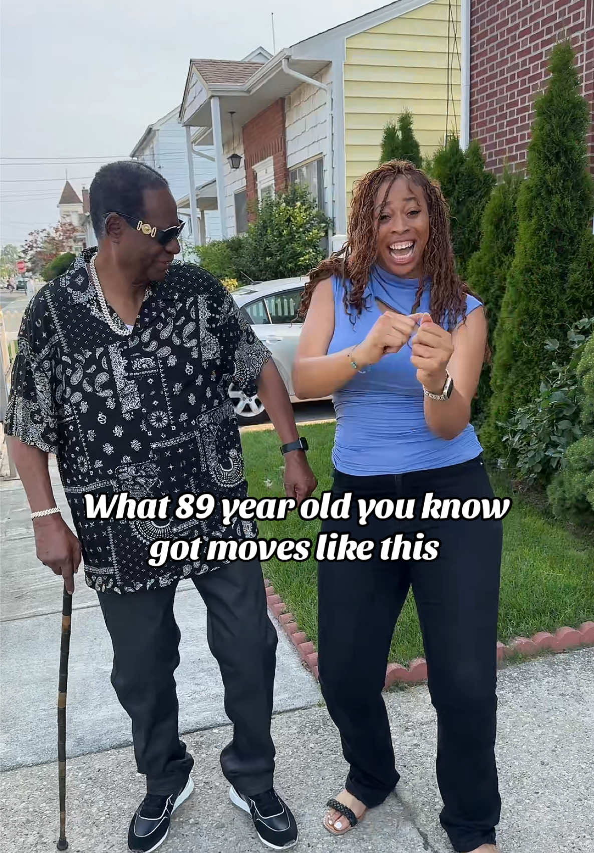 A post by @dreaknowsbest on TikTok caption: Black don’t crack 💪🏾🔥 God has blessed my dad with amazing health at his age, I’m so grateful every day   #dance #fyp #trending 