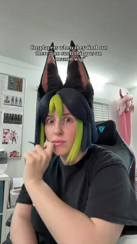 A post by @umbrawigs on TikTok caption: I'm literally saying this while wearing a wig I bought from a SHOP on Amazon. Now that I have your attention: there's no such thing as "high-quality" cosplay wigs in the sense some people imagine. They all come from Chinese manufacturers. They're made of plastic fibers — melted and stretched plastic on a cap. Wigs sold on Amazon come from a variety of sellers and companies. Amazon itself doesn't manufacture wigs. For example, Epic Cosplay Wigs is available on Amazon — does that make it an "Amazon wig"? Of course not. You pay more for brands like Epic or Arda because they’re American companies sourcing from Chinese manufacturers. They have to raise prices to make a profit — it’s just business. Their products are lovely, but not fundamentally different from other wigs sold by less well-known brands. Believing you're somehow better because of where you buy your wig is just plain misguided. There's nothing wrong with ordering wigs or cosplay pieces from Amazon, eBay, AliExpress, or anywhere else — it’s all about what works best for you. . Be kind to each other :) . #wigcommission #wigstyling #cosplaywig #cosplaywigstyling #wigs #wigmaker #hoyoverse #genshin #GenshinImpact #tighnari #tighnarigenshinimpact #amazonwig #wig 