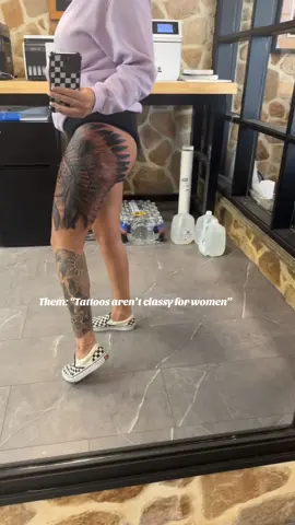 A post by @jamieriddle on TikTok caption: Ink my whole body #ink #inked #tattoos #tattootherapy #fy 