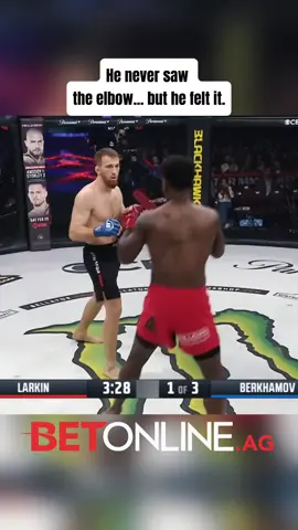 A post by @mma_mixup on TikTok caption: He never saw the elbow... but he felt it. #MMAKnockout #elbowko 