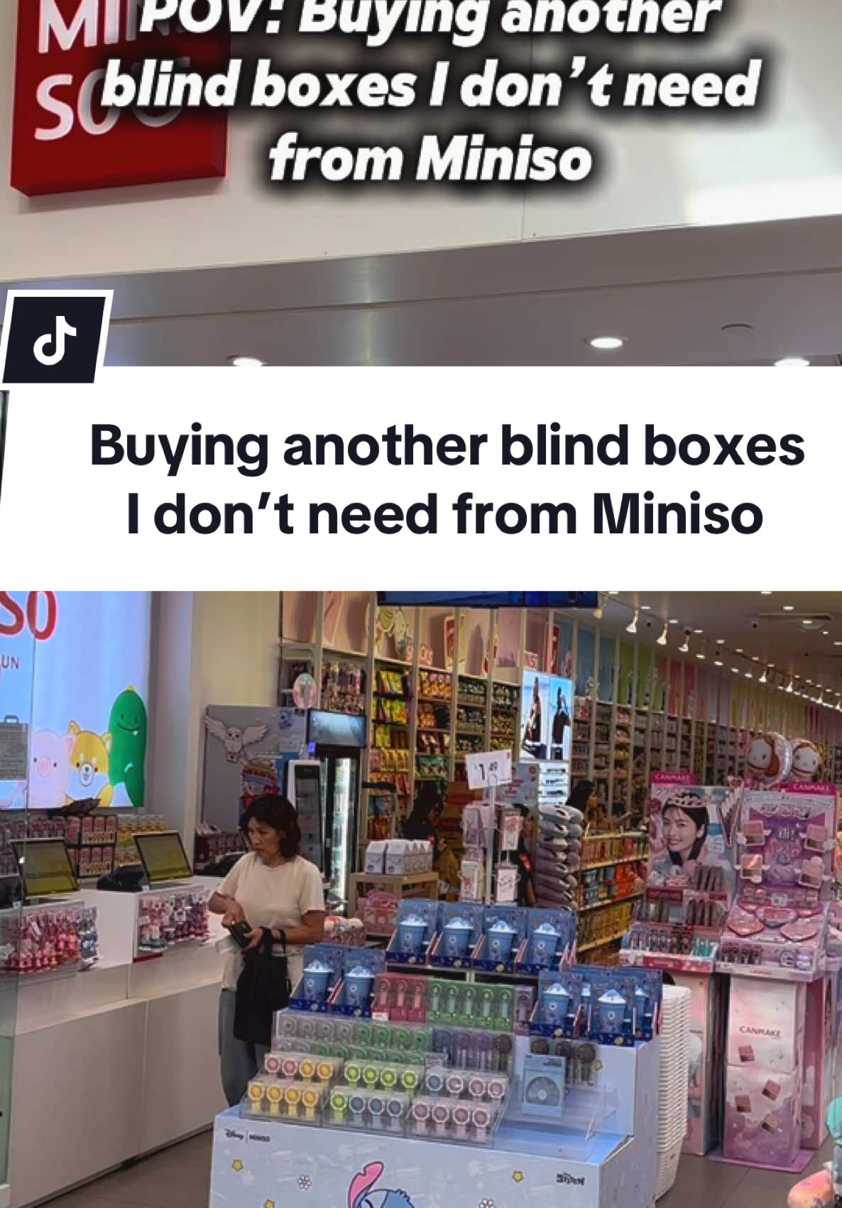 A post by @hegoesbygian on TikTok caption: I know! I know! But these Disney blind boxes from @MINISO United States are so freakin cute though. Found them at my local Miniso in Cerritos Mall. Which one will you get? 📍Miniso in Cerritos Mall, Cerritos, California.  #myminisousa #minisoambassador #blindboxes #disneyblindboxes #minisoblindbox #miniso #minisodisney #disneyminiso 