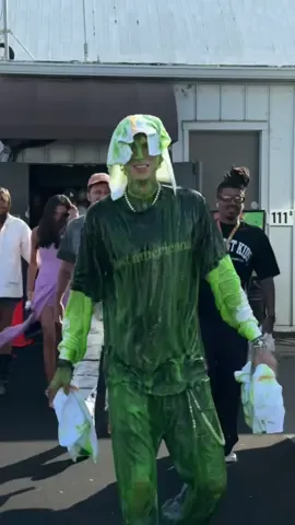 A post by @mgk on TikTok caption: when you get slimed more than everyone else 