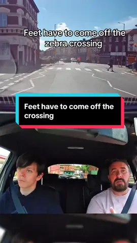 A post by @dannysdrivingschool on TikTok caption: Zebra crossing make sure feet are off and they are finished crossing before proceeding! #driving #drivinglessons #drivingschool #drivingtest 