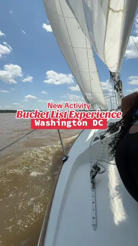 A post by @morgsvstheworld on TikTok caption: ⛵️ New DC Activity: Sailing w/ @eclipsesail.dc ⛵️ 📍 The Wharf ⏰ 2.5hr sail 💰 $130pp (use code: “ECLIPSEBEGINS” for 50% OFF) 🧑‍🧑‍🧒 age requirement 8+ years 🧍🏾‍♀️ 4 people max 📝 Things To Note: ☆ lifejackets are provided to everyone on board so you are not required to know how to swim ☆ follow them on IG to stay up to date for future promos ☆ this is a 24ft boat ☆ water is provided ☆ make sure to layer up on sunscreen & stay hydrated before your arrival We had Captain Jim leading our sail & boy oh buoy (hehe) did he show us a great time! He explained the language and lingo of the waters, while sharing the intricacies of each technique. Don’t ask me what any of the terms mean, because I don’t remember them😂 But Captain Jim was extremely attentive to all of us to make sure that we felt comfortable, safe, and educated in sailing! I’m still on a high from the experience & am so glad I can cross it off my bucket list🫶🏾 Check out @eclipsesail.dc to book using their website & follow them to stay updated on future sailing info & discounts🩵 #dmvthingstodo #washingtondc #thingstododc #dmvdateideas #bucketlistideas #dcbucketlist
