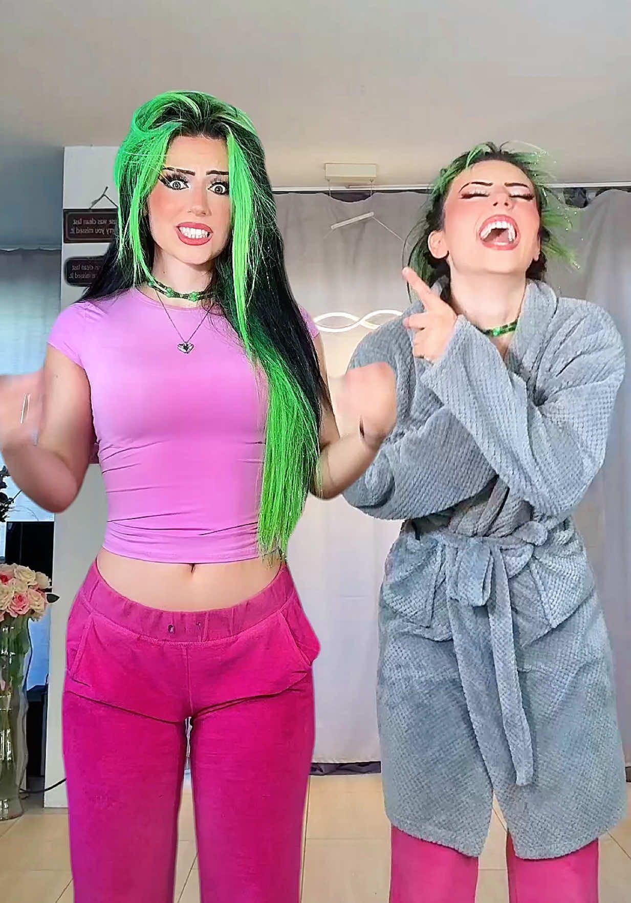 A post by @di1araa.s on TikTok caption: Get ready with us 🥹💚 