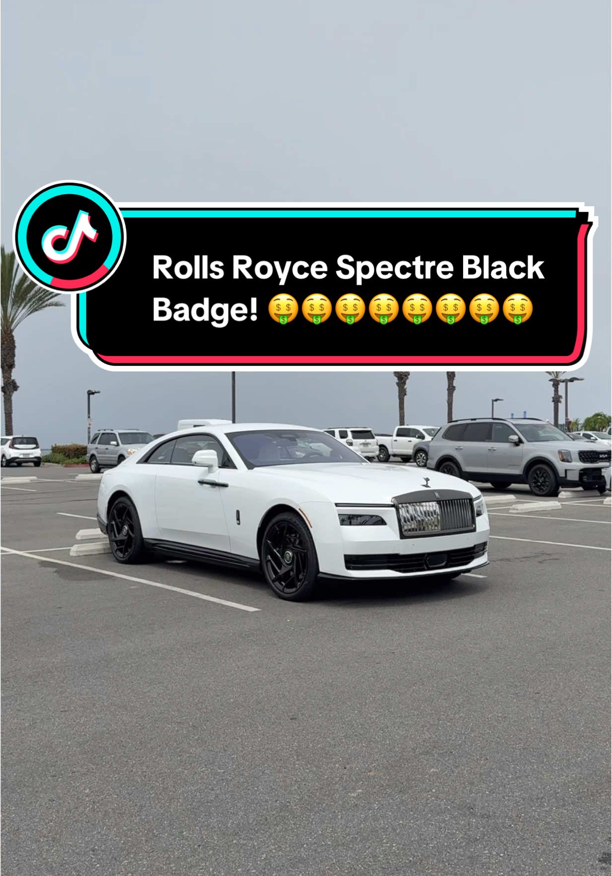 A post by @forrestsautoreviews on TikTok caption: Rolls Royce Spectre Black Badge is sweet but is it worth $560k? 🤔🤷🏽‍♂️ • • • • • #rollsroyce #luxury #luxurycars #cars #carsoftiktok #foryoupage #foryou 