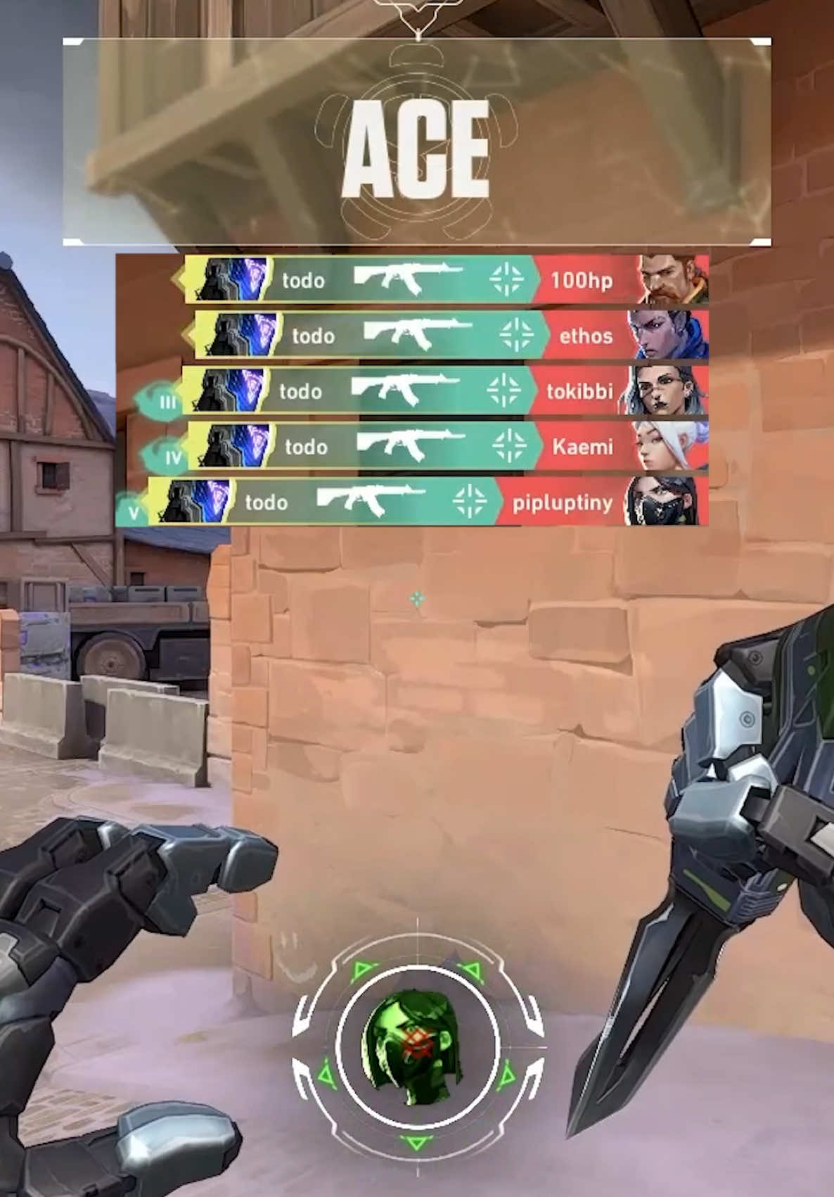A post by @kj.todo on TikTok caption: 3 second ace on Corrode with new Phaseguard vandal #valorant #corrode #phaseguard #pocketkayo #kayo #popflash #blinded #valorantclips #Gaming #thepocketkayo #kjtodo #321pop #todo