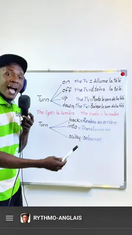 A post by @kendyloverkenaugu on TikTok caption: Rasal verb with turn  #teacherkendy #English #french 