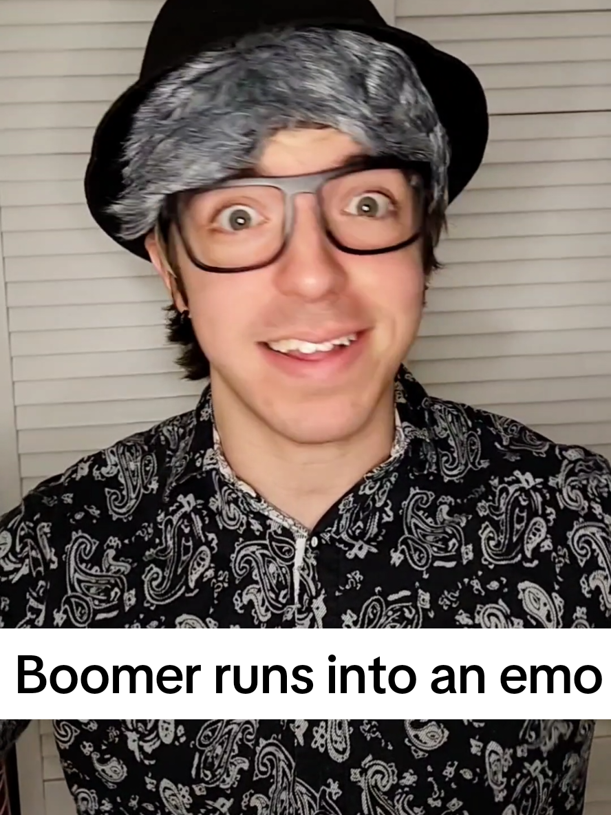 A post by @clawed_beauty101 on TikTok caption: Thank you @Kevin Crow for doing this video with me!!! We can all try to get along!!! #Boomer #emo #cringe #pov 
