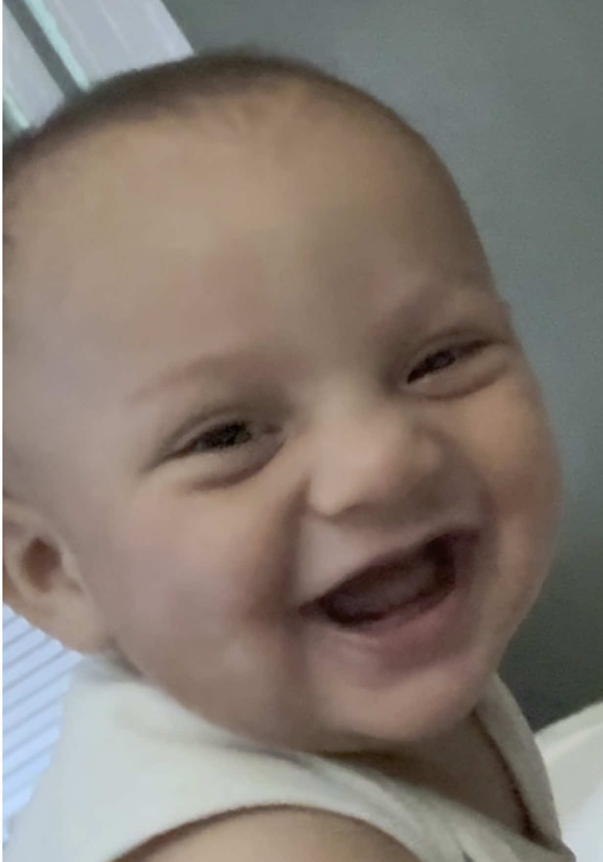 A post by @larobenz on TikTok caption: Nah him smiling is crazy 😭😭😂😂😂 @Zaza #zaza #babies 