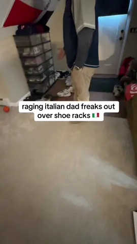 A post by @theragingitalian on TikTok caption: 😭 pops ain’t wrong #foryoupage #foryou #fyp #fypp #fy #viral #rage #funny #raging #italian #dad #fypage #theragingitalian #prank #fake #fakeaudio #fakebody #trending #trend #joke #shoes 
