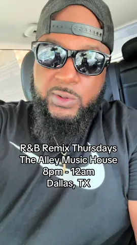 A post by @iamojthedj on TikTok caption: R&B REMIX THURSDAYS. EVERY THURSDAY AT THE ALLEY MUSIC HOUSE IN ADDISON, TX. 8PM-12AM. FREE ENTRY NO COVER CHARGE. TO RSVP, CLICK THE LINK IN MY BIO!!! @Jay*Clipp  #ojthedj #thealleymusichouse #rnbremixthursdays #rnbrmx #addison #dallastx #thingstodoindallas #jayclipp 