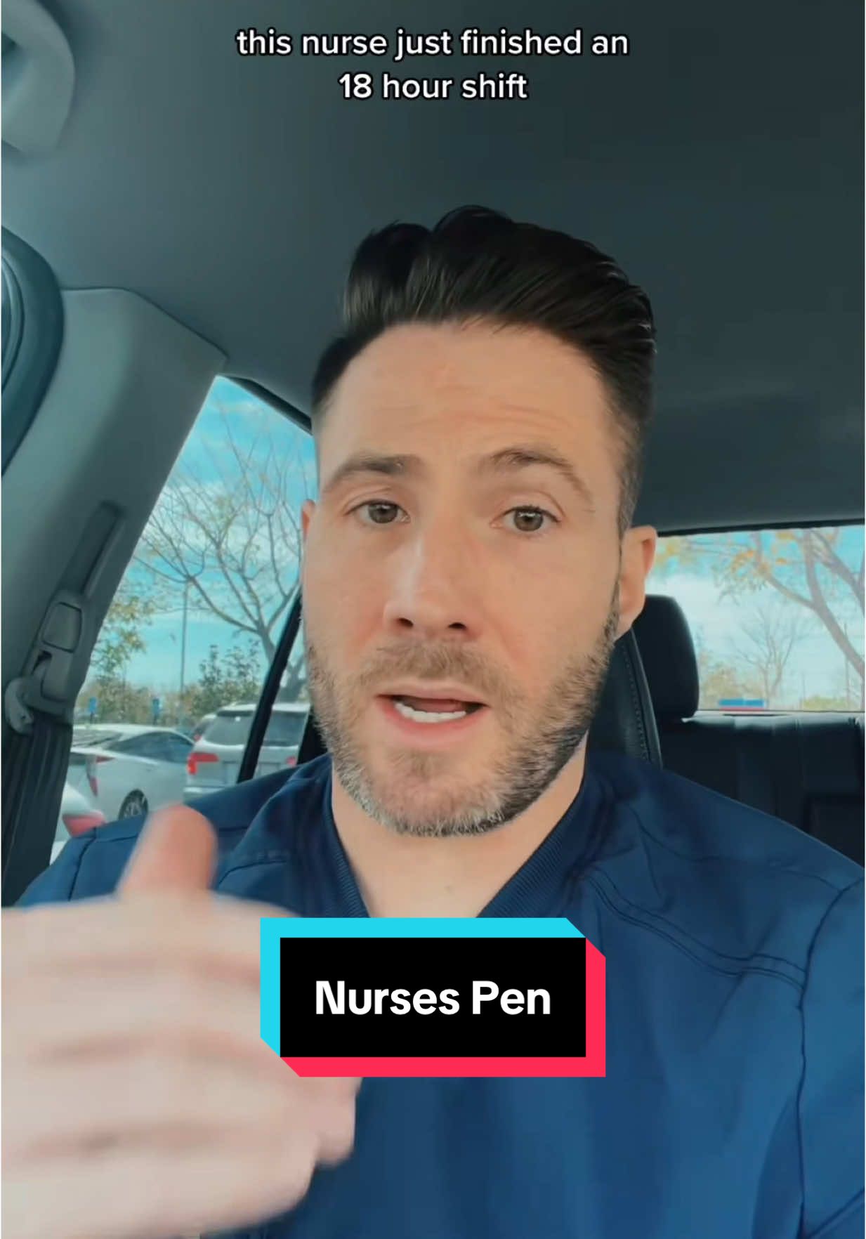 A post by @drjoe_md on TikTok caption: What happened to this nurse’s pen? #medicalhumor #joketime #nurselife #nursinghumor 