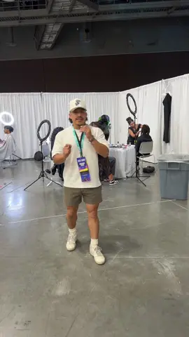 A post by @jorges_fades on TikTok caption: Behind the scenes at IBS hair show with the sharp fade partners 
