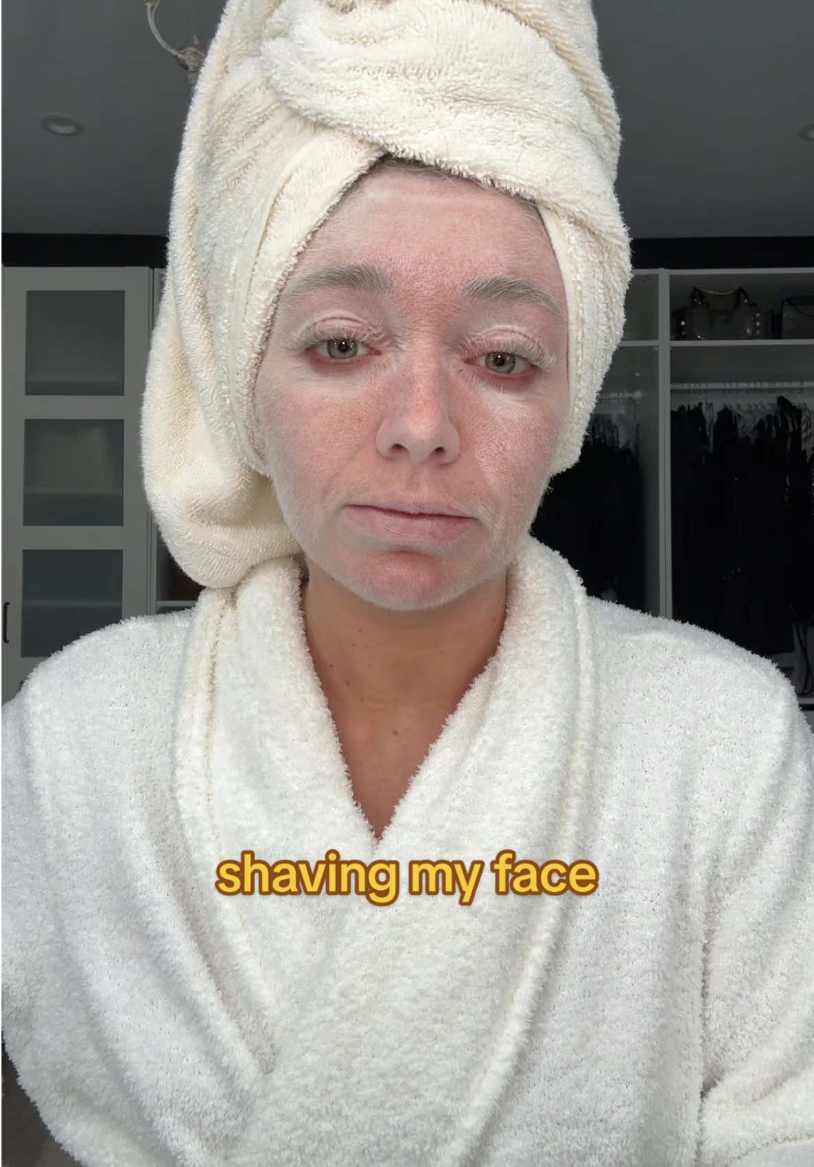 A post by @tabithaswatosh on TikTok caption: shaving my face for tulum 🪒🌴☀️ 