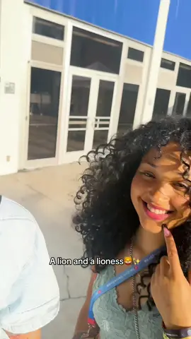 A post by @saucey_austin on TikTok caption: Somehow I got the lion eyes and she got the lion’s mane but Un GRRR‼️🤷🏽‍♂️🦁 @Ryan D Madison 