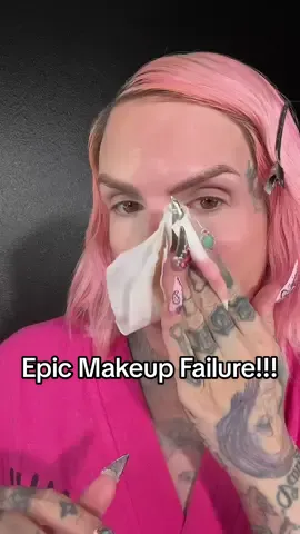 A post by @jeffreestar on TikTok caption: Trying NEW makeup at @sephora and I had the worst experience… epic makeup fail!!! 😱 #makeupreview #jeffreestar #sephora #skintint #makeupforever #makeupfail #beautytok #fyp 