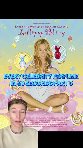 A post by @ashtongaler on TikTok caption: Every Celebrity Perfume in 60 Seconds Part 5 #perfume #fragrance #mariahcarey #bellahadid #celinedion #selena #jinkxmonsoon #shakira  
