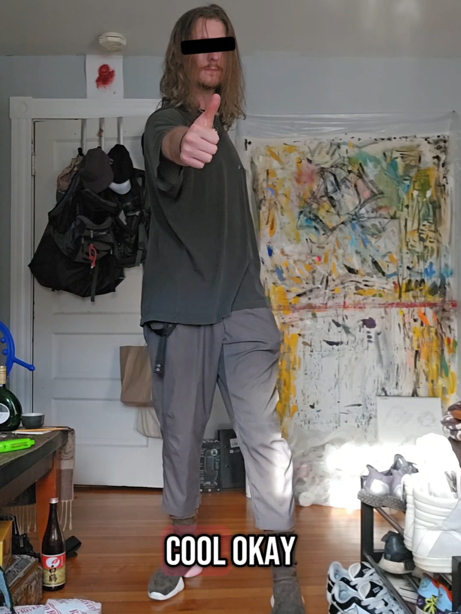 A post by @gregorypaulsart on TikTok caption: OOTD #outfitoftheday #OOTD #rick #newshoes 