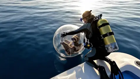 A post by @wttproducts on TikTok caption: Sloth adventure 🦥🌊 #seaexploration #slothintheocean #scubadiving 