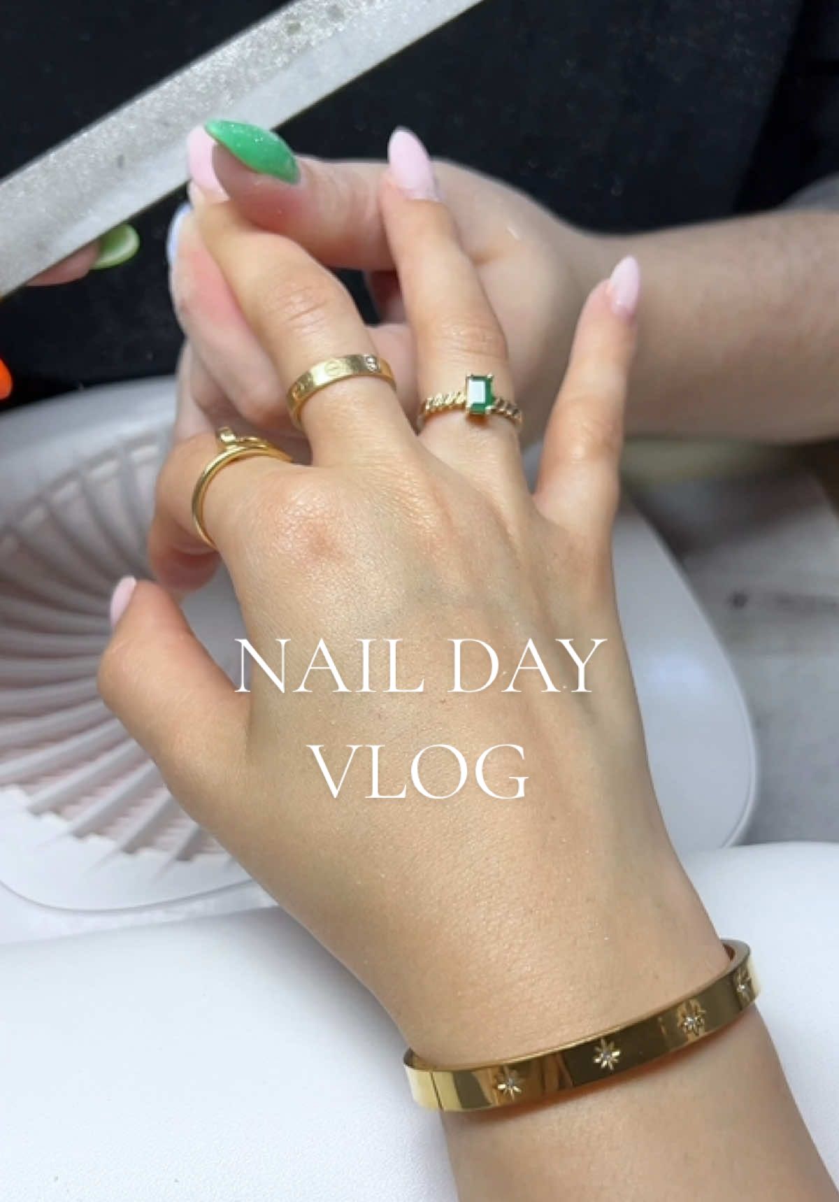 A post by @elainamich on TikTok caption: Come with me to my nail appt 🤍💅🏼 with original sound for my asmr lovers frenchie almond nails ftw #nail #nails #nailinspo #inspo #clean #dailyvlog #dayinmylife #asmrvideo #minivlog #cozy #asmrsounds #girlythings #vlogs 