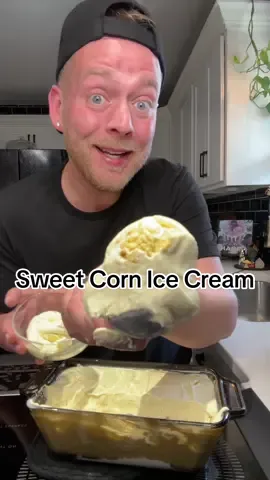 A post by @kitchentool on TikTok caption: When you live in corn country and it’s hot out Sweet Corn Ice Cream it is 🌽🍨  #sweetcornicecream #cornbread #homemadesweetcornicecream #homemadeicecream #sweet #corn #country #sweetcorn #icecream #ice #cream #easyicecream #EasyRecipe #try #fyp  Sweet Corn Ice Cream  2 C. Corn  14 oz. Sweetened Condensed Milk  1/4 tsp. Salt  1 tsp. Vanilla  4 C. Heavy Whipping Cream  Corn Bread or buttery crackers  Blend corn until smooth then strain through a mess drainer to remove corn pulp. Mix in scm, salt, and vanilla. Put corn mixture aside.  Whip cream till stiff peaks then fold the cream and corn mixture together. Keep it plain or add some cubed cornbread put the sweet corn ice cream in a container and in the freezer till frozen.  Scoop & Serve 😁 