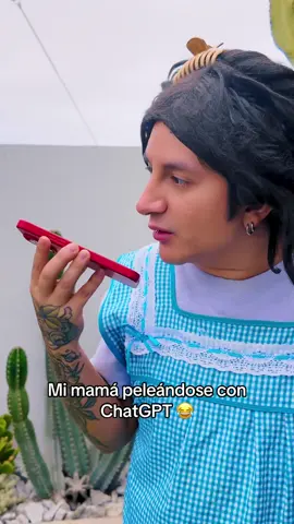 A post by @marioaguilar on TikTok caption: Mi mamá peleándose con ChatGPT 😂 #marioaguilar #comedia 
