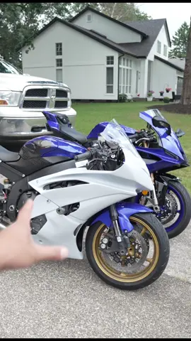 A post by @adobomoto on TikTok caption: Yamaha R9 vs Yamaha R6