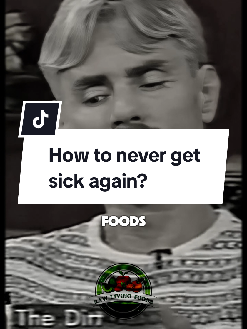 A post by @rawlivingfoods on TikTok caption: Never Get Sick Again Simply by Stopping Eating Meat. John Rose. - #advice #diet #fasting #detox #health #rawfood #healthtips #organic #fruit #meat #stop #eating #vegan #natural 
