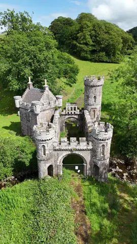 A post by @castlesofscotland on TikTok caption: Monzie Castle Mid-Lodge 🏰 Monzie Castle itself is a large castellated mansion, originally built by James Graeme after his mother, Margaret Scott, heiress of Monzie, deeded three-quarters of the lands to him in 1613. The estate was later sold to Colin Campbell of Lagvinshoch in 1666 and his descendant, General Alexander Campbell, MP, enlarged the house by adding a much larger castellated building on its east side in 1797–1800 that was designed by John Patterson. Monzie Castle left Campbell ownership in 1869 when it was sold to the Johnstones of Lathrisk. In 1908 a serious fire took hold of the castle with only the outside walls remaining. The leading Scottish architect of the day, Sir Robert Lorimer was instructed to restore the castle as we see it today. #scotland #castle #gothic #beautifuldestinations #hiddengems #scottishtiktok #braveheart #lodge #history #scotlandtiktok #fyp #scottish #visitscotland #explore 
