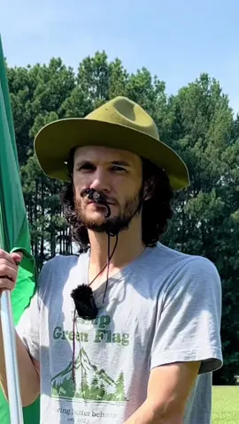 A post by @dustinpoynter on TikTok caption: CAMP GREEN FLAG 🌲  🎥 @Cole & Shannon  🎥 @maeveplusryan  🎥 @The Blonde Brewer  #prank #wholesome #couples 