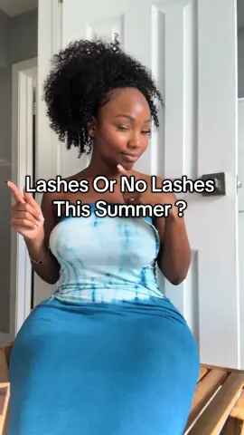 A post by @starrdawkinzz on TikTok caption: Girls what look should I do this summer ? Lashes or No lashes just mascara ? 