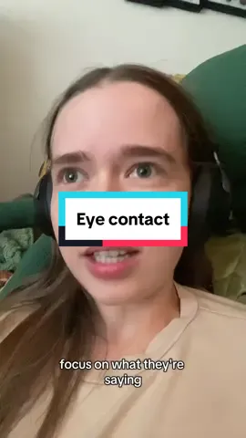 A post by @soundoftheforest on TikTok caption: Replying to @Nico Kappeller this request makes no sense to me so I will not comply. Also, it’s a lot easier for me to communicate when I don’t stare at your head orbs. #autisticadult #autism #autistic 