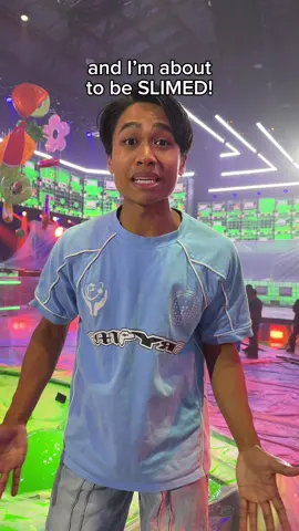 A post by @_angelomarasigan on TikTok caption: Being slimed here is a dream come true 🥹 @Nickelodeon #KCA #KidsChoiceAwards #kidschoiceawards2025 #slimed #angeloslime 