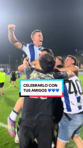 A post by @realsociedad on TikTok caption: 💙 Hacer historia y celebrarlo con tus amigos de toda la vida ✨ #TiktokFootball #SportsOnTiktok #RealSociedad #deportesentiktok #futbol #tiktokfootballacademy #football 