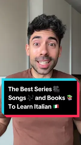 A post by @italianteachertony on TikTok caption: The Best Series 🎥, Songs 🎶 and Books 📚 to learn Italian 🇮🇹 #italian #italiano #learnitalian #speakitalian #languagelearning #italianlanguage #language #italianforbeginners 