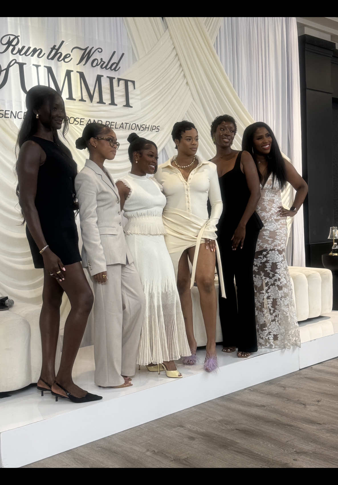 A post by @kileroux on TikTok caption: Ya girl spoke on her first PANELLL!  This is only the beginning of a long, beautiful & prosperous journey 🤍 #foryoupage #adviceforgirls #momlife #businessowner 