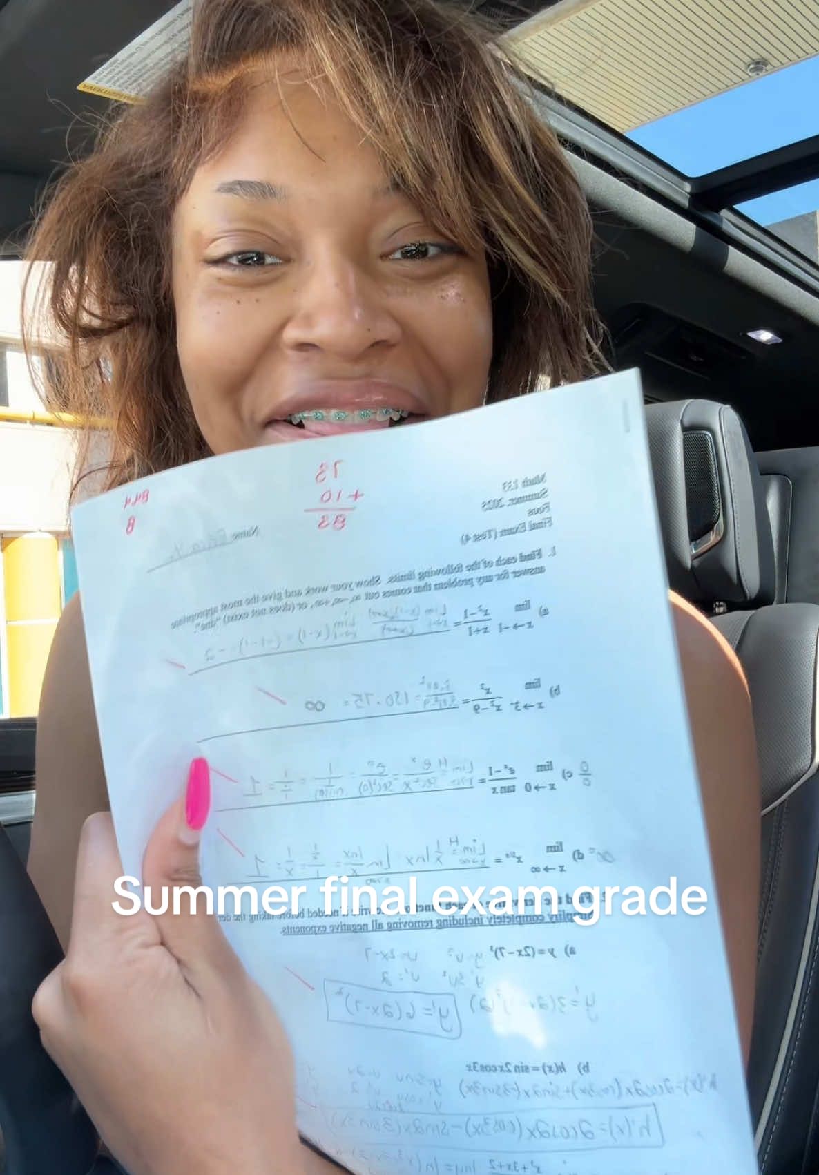 A post by @bigekane on TikTok caption: Ended calc with a B 🥳🥳🥳 good morning let’s get an A on the next class starting tomorrow 