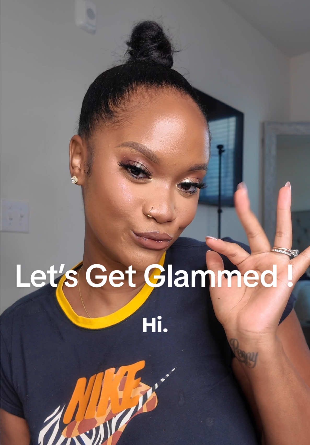 A post by @nikijayy7 on TikTok caption: Makeup is my happy place 🥰 #fyp #grem #makeuptutorial #blackgirlmakeup #atlantainfluencer 