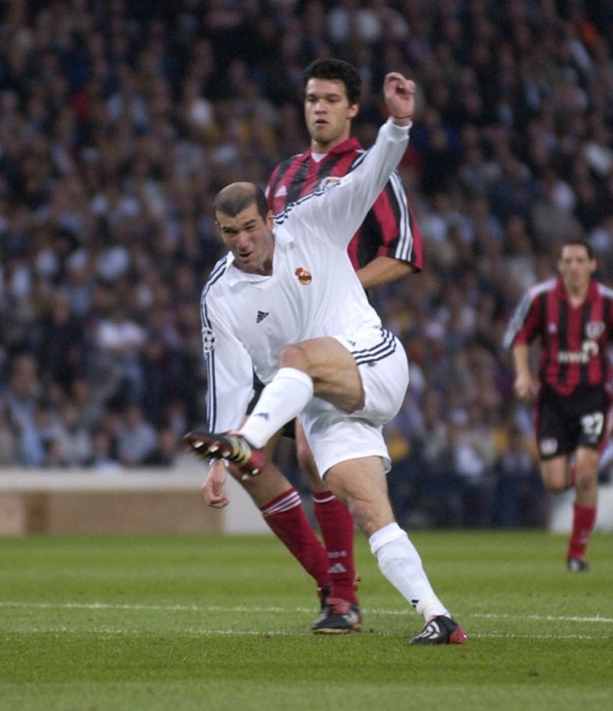 A post by @ballondor on TikTok caption: Celebrating Zidane’s birthday with words from another legend. Dennis Bergkamp, 1993 Ballon d'Or runner-up, reflects on the genius of the 1998 winner, Zinédine Zidane. And that goal in the 2002 Champions League final… One word to describe it? #BallondOr #zidane #bergkamp #FYP #sportstiktok 