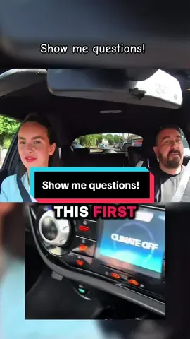 A post by @dannysdrivingschool on TikTok caption: When on driving if when asked a show me question don’t jump to attention do in in your own time never rush and if you forget it move on don’t dwell on it. #driving #drivinglessons #drivingschool #drivingtest #theorytest #showme 