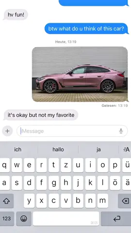 A post by @bmw on TikTok caption: Crying inside #BMWi4M60 #BMWlove #electriccar #dreamcar #fyp Mandatory information according to German law ’Pkw-EnVKV’ based on WLTP: energy consumption combined: 20.9 kWh/100 km; CO₂ emissions combined: 0 g/km; CO₂-class(es): A; electric range: 433 - 551 km 